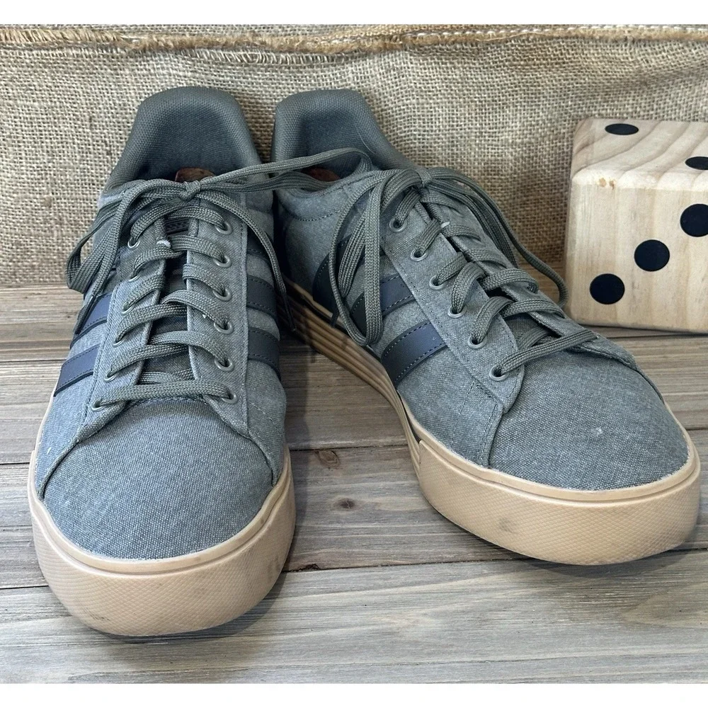 Adidas Daily Skateboarding Sneakers Shoes Athletic Gray Men's Sz 13
